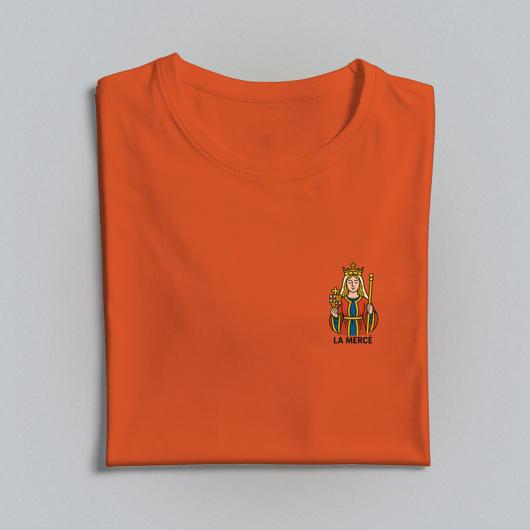 Orange t-shirt with La Merce