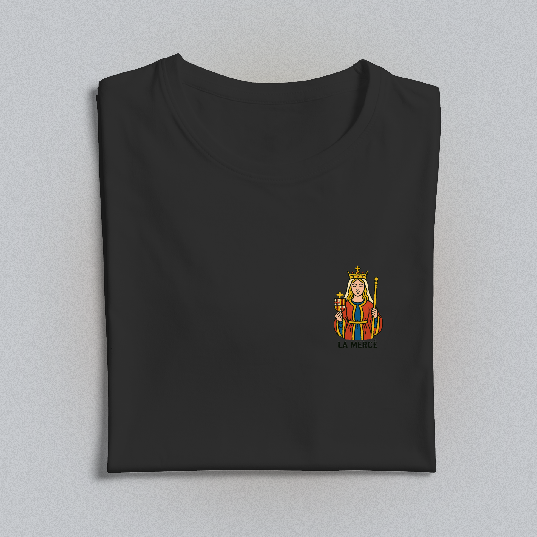 Black t-shirt with La Merce