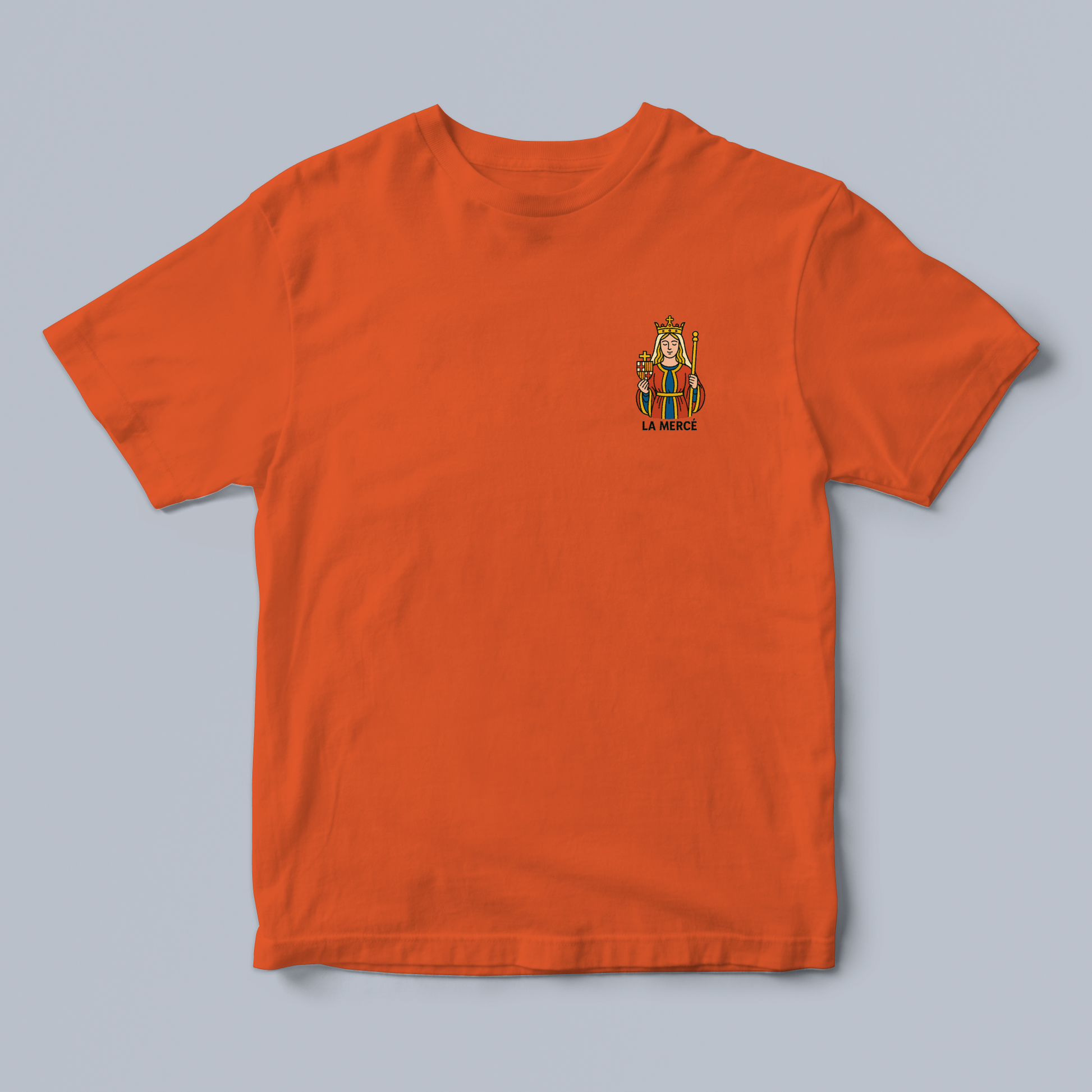 Orange t-shirt with La Merce