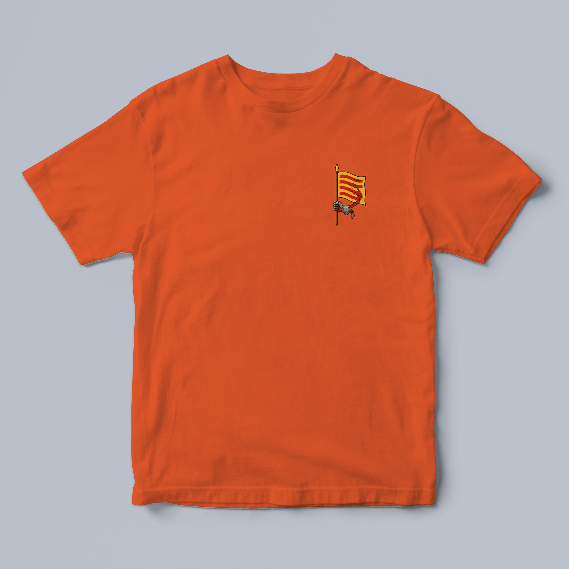 Orange t-shirt with the flag