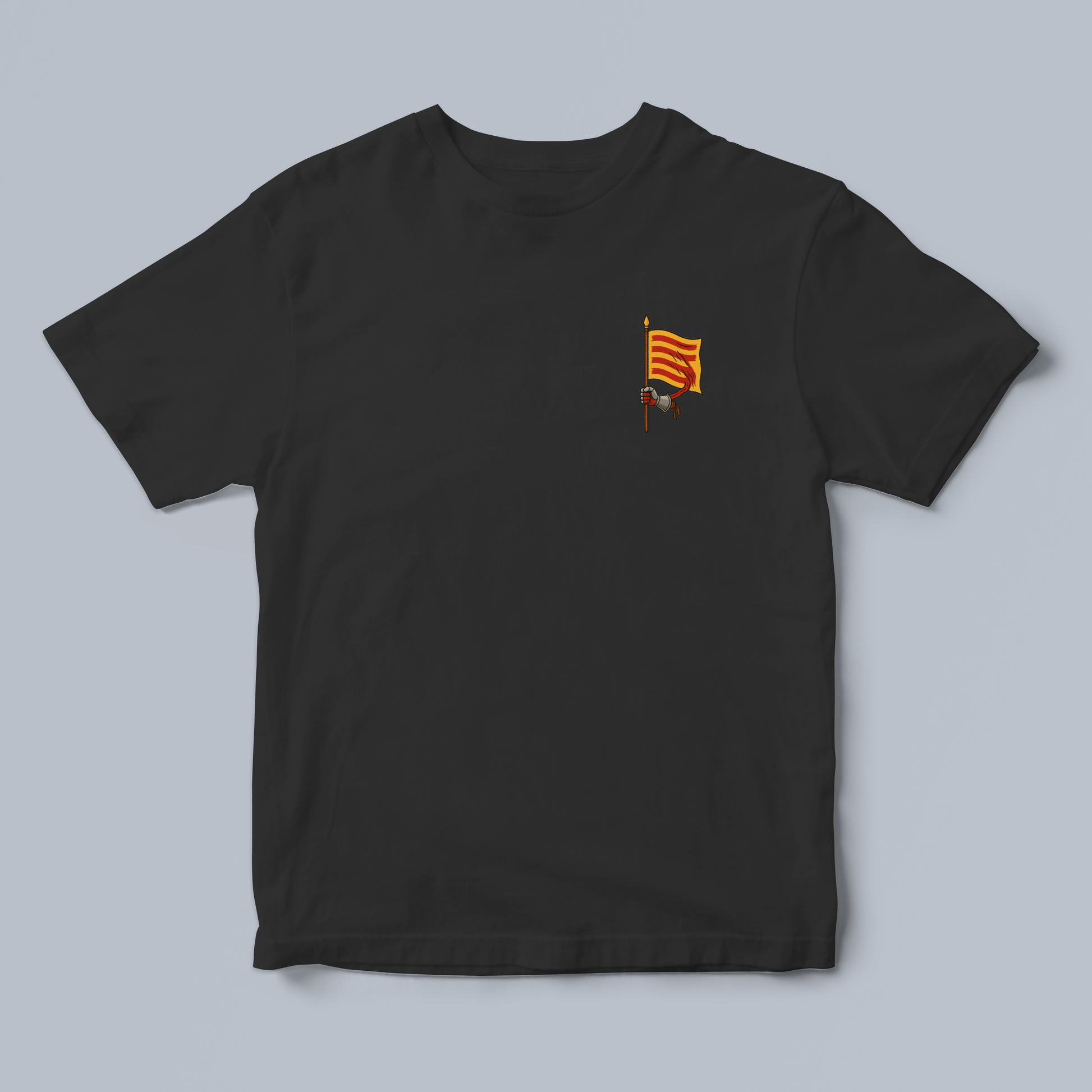 Black t-shirt with the flag