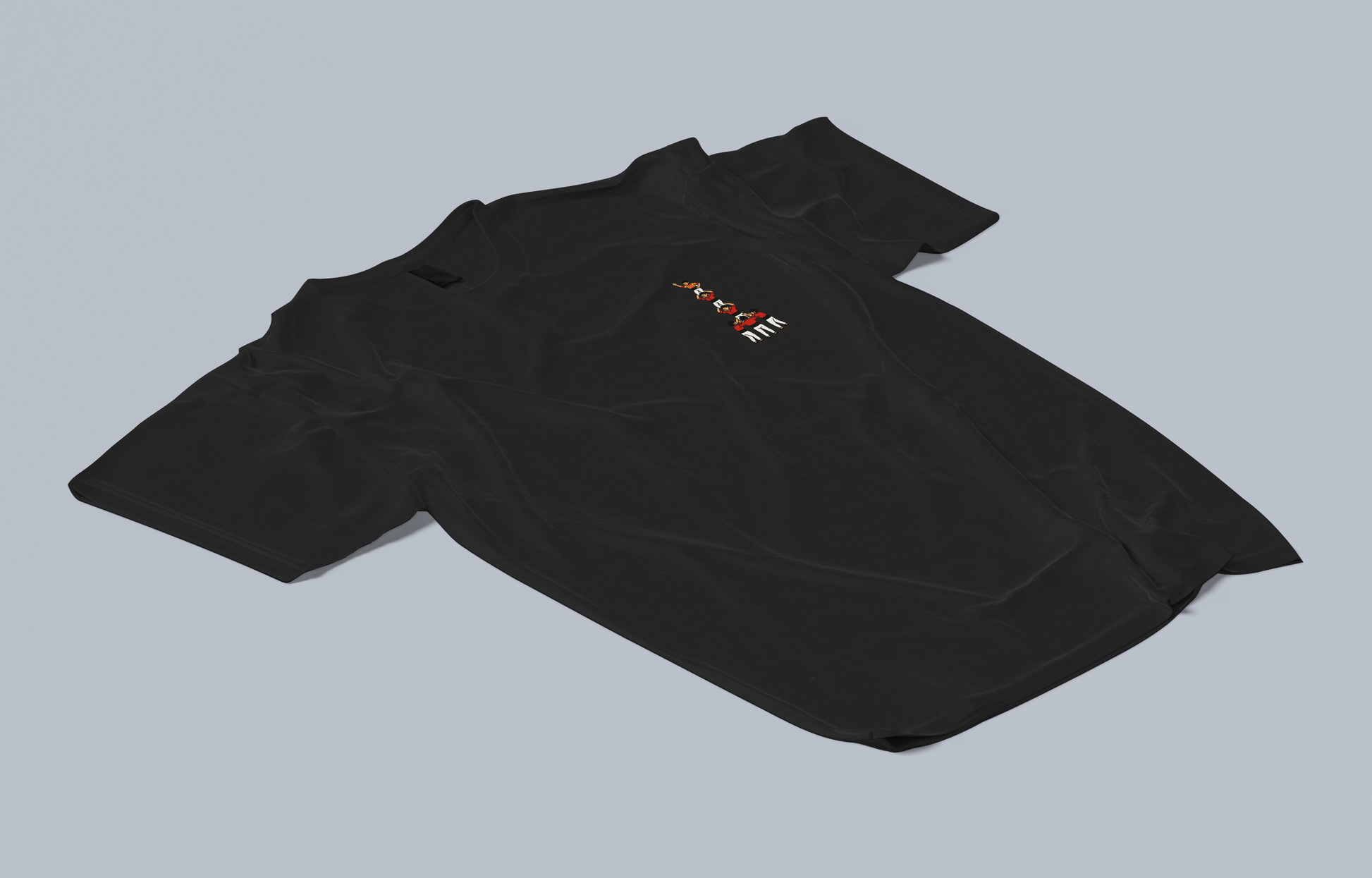 Black t-shirt with castell