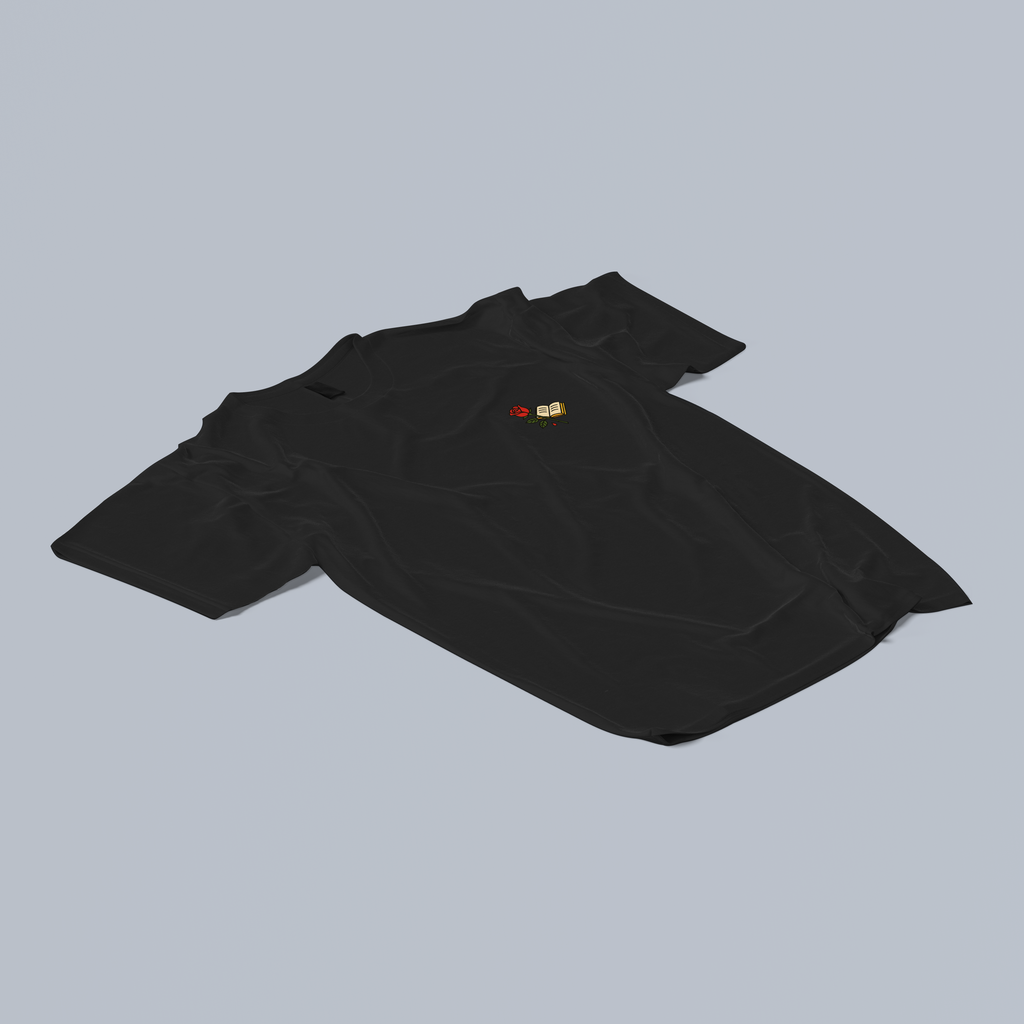 Black 2 t-shirt with the rose