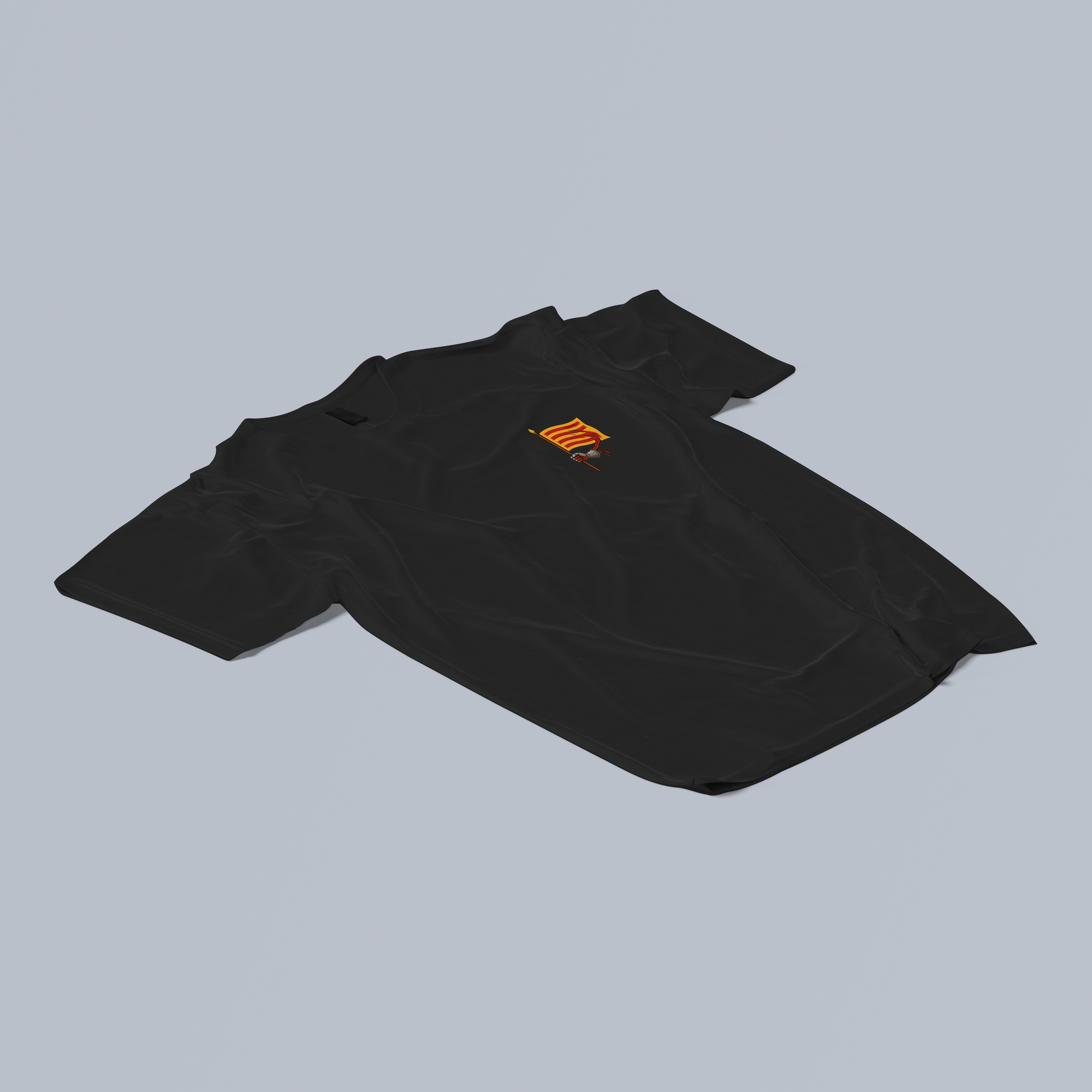 Black t-shirt with the flag