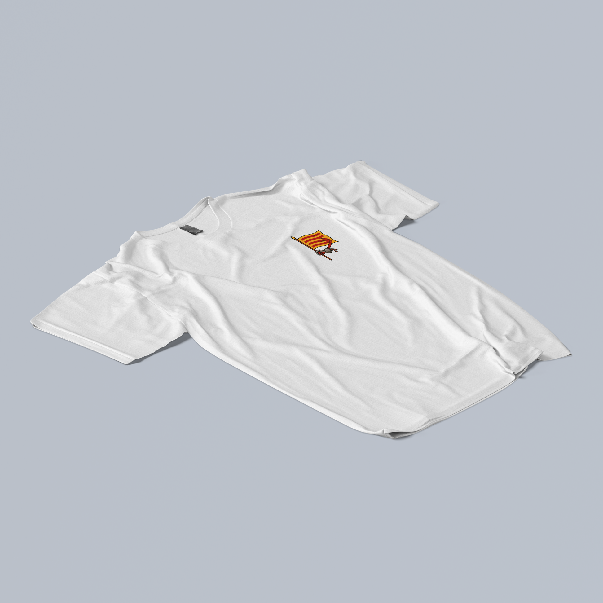 White t-shirt with the flag