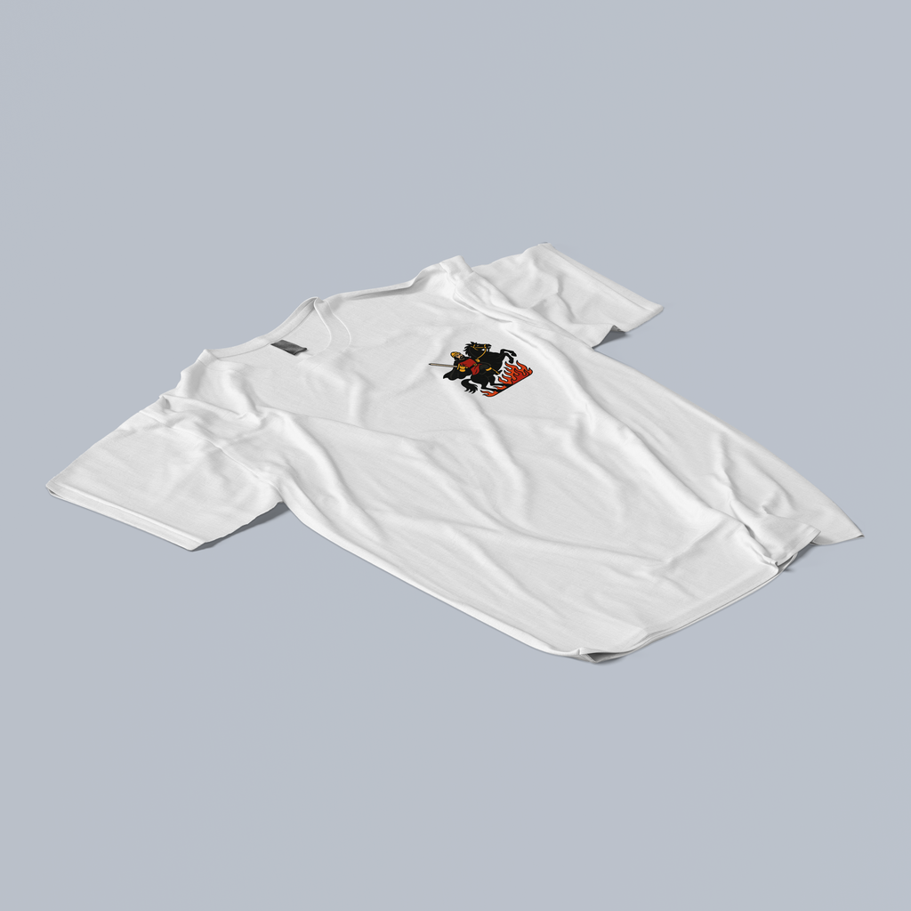 White t-shirt with knight
