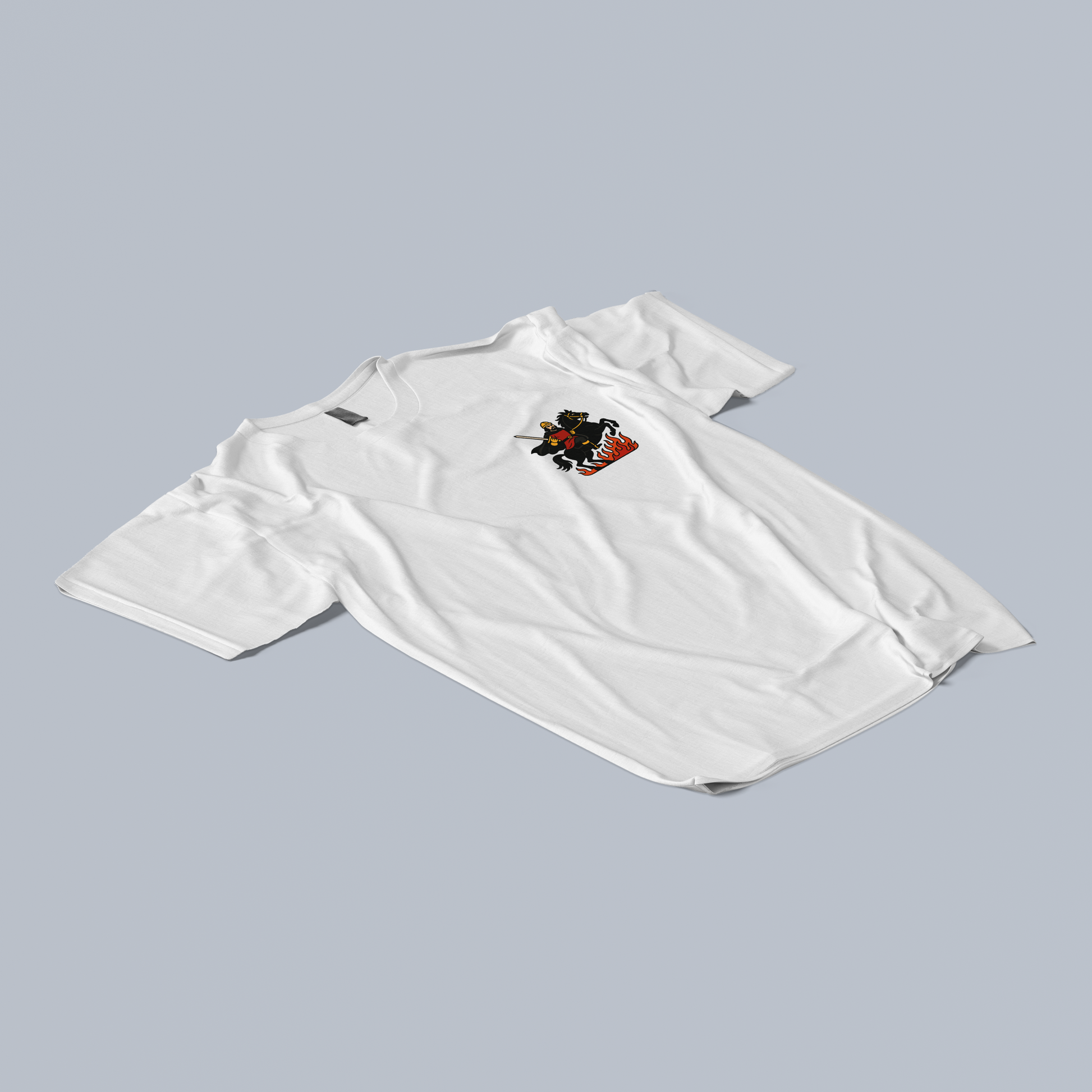 White t-shirt with knight