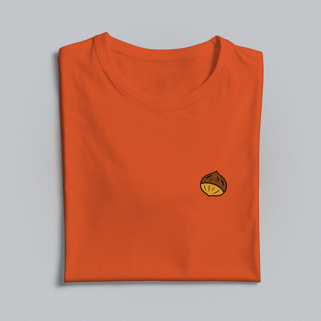 Orange t-shirt with nut