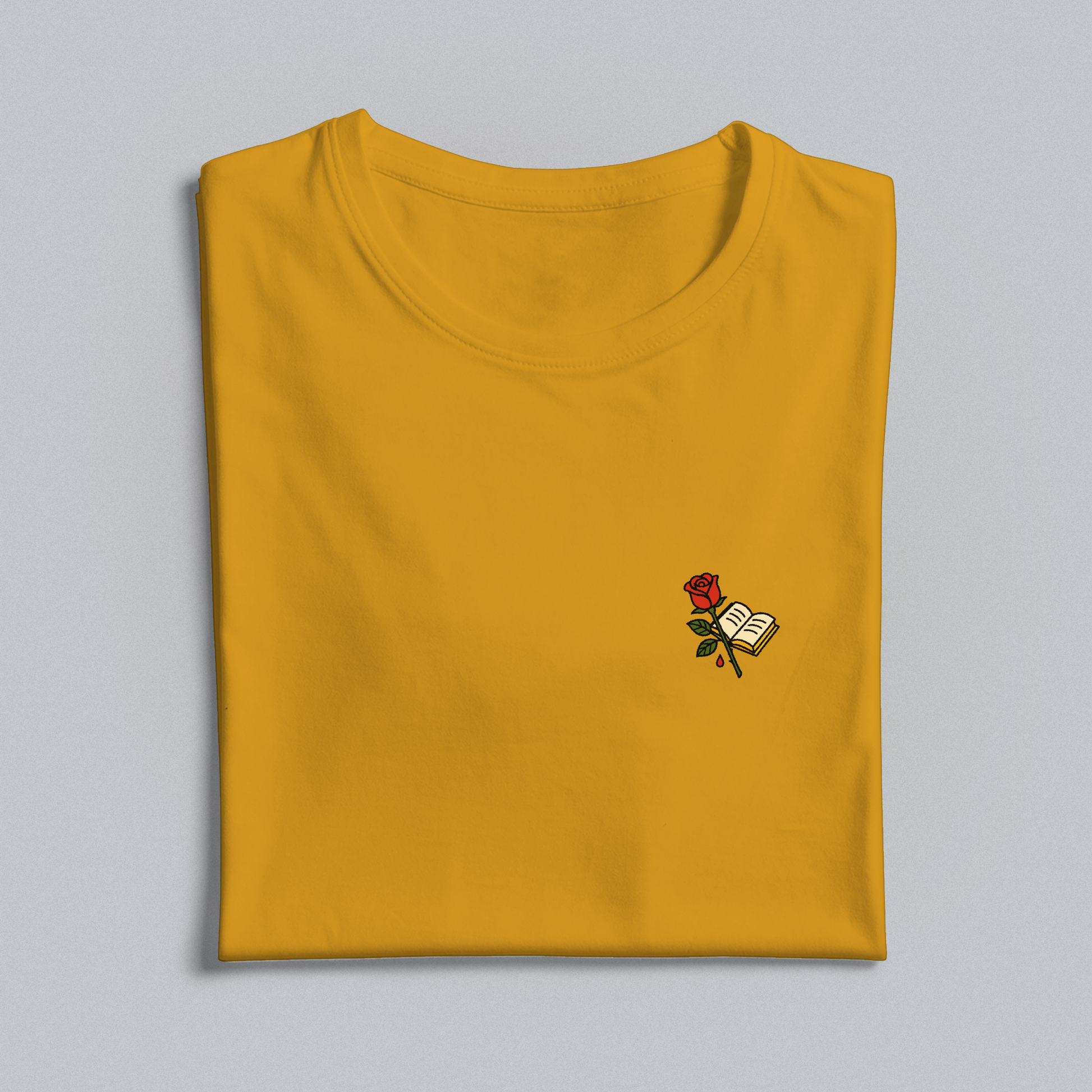 Yellow 2 t-shirt with the rose
