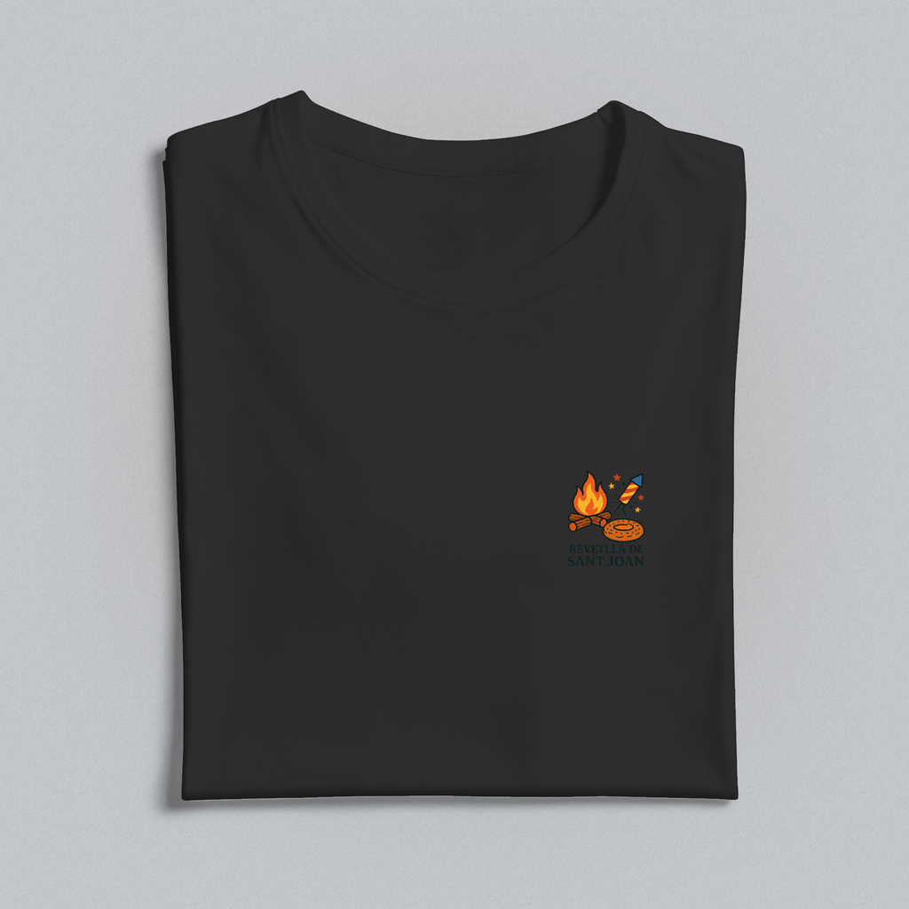 Black t-shirt with the Sant Joan