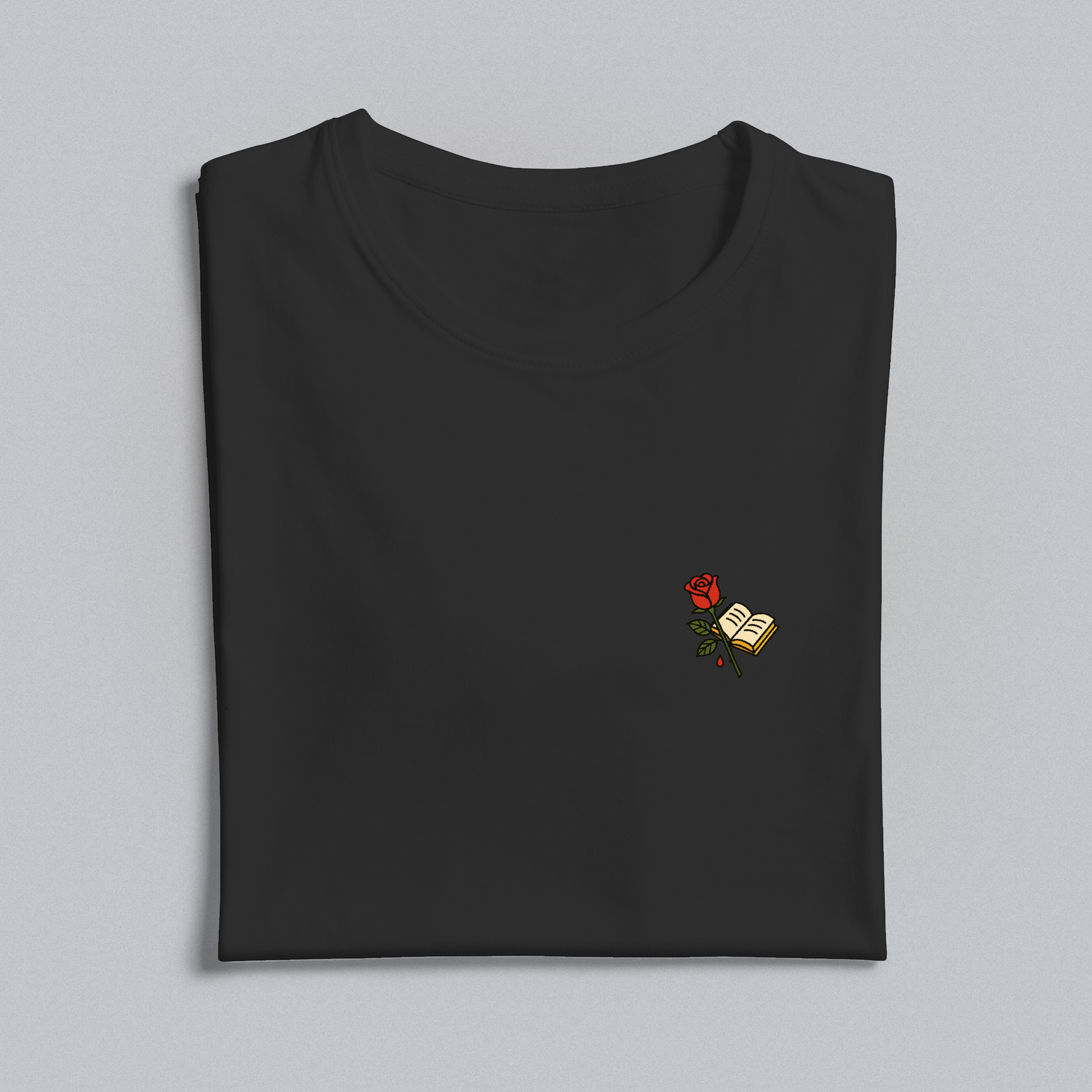 Black 2 t-shirt with the rose