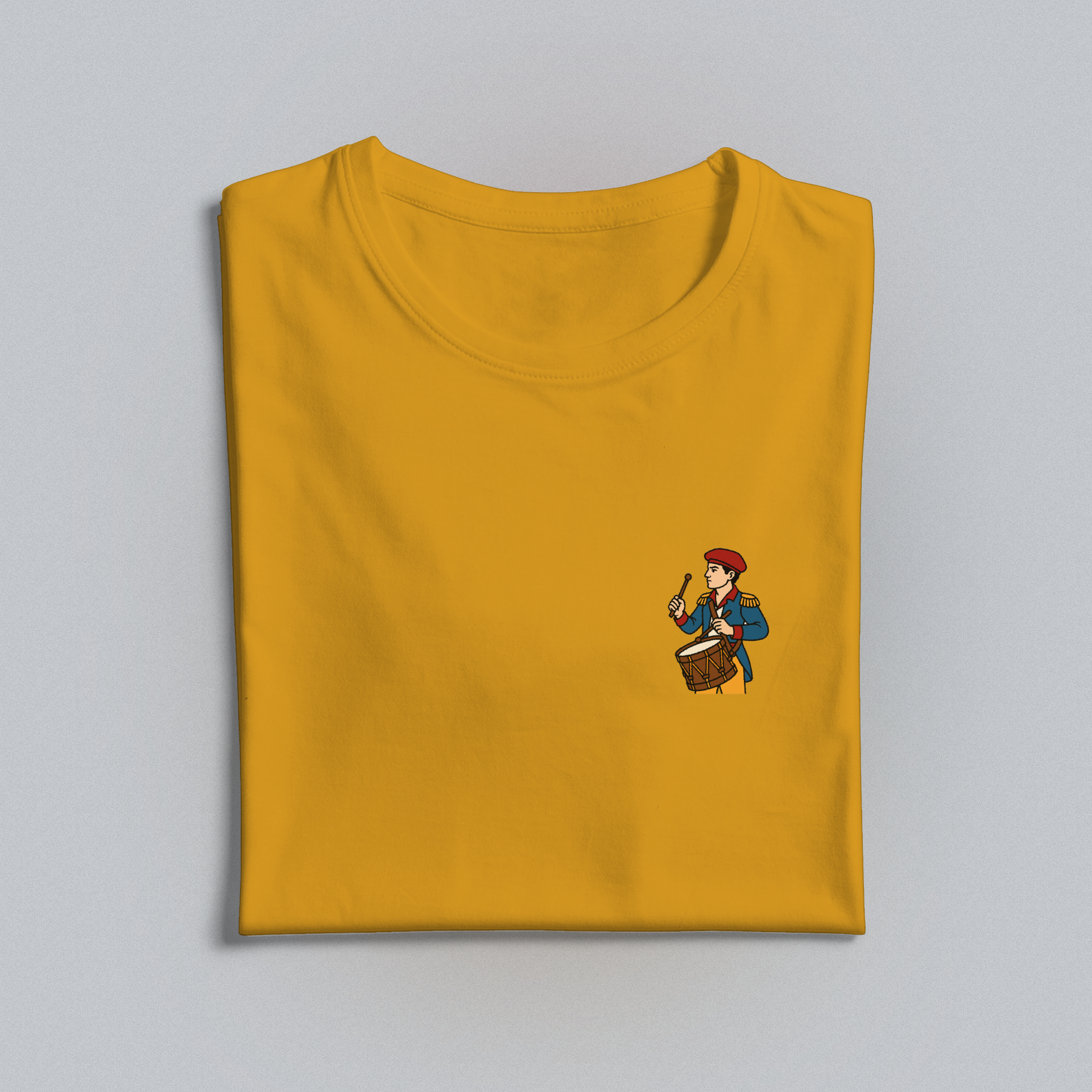 Yellow 2 t-shirt with drummer
