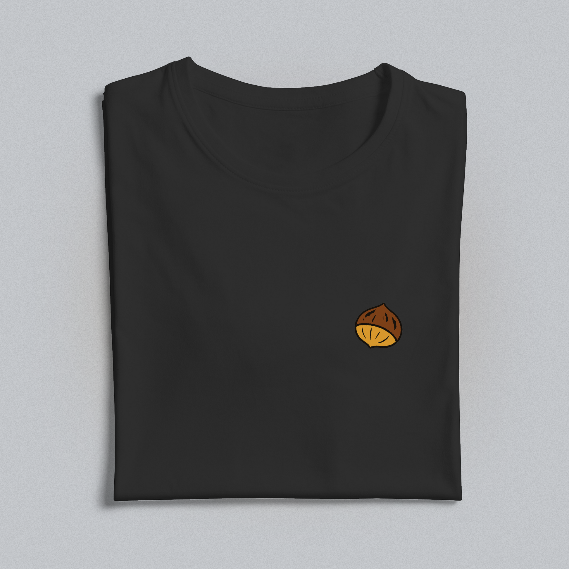 Black t-shirt with nut