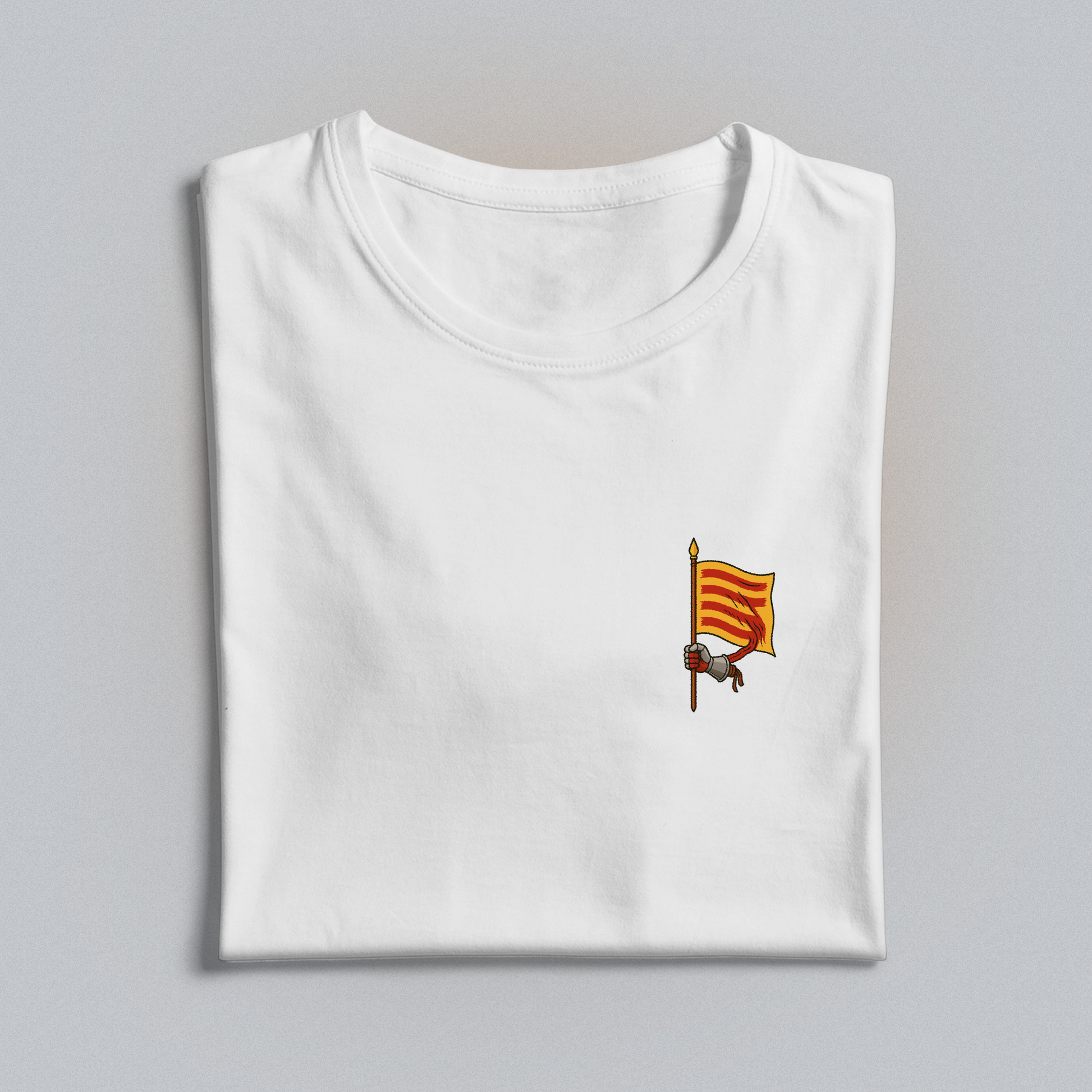White t-shirt with the flag