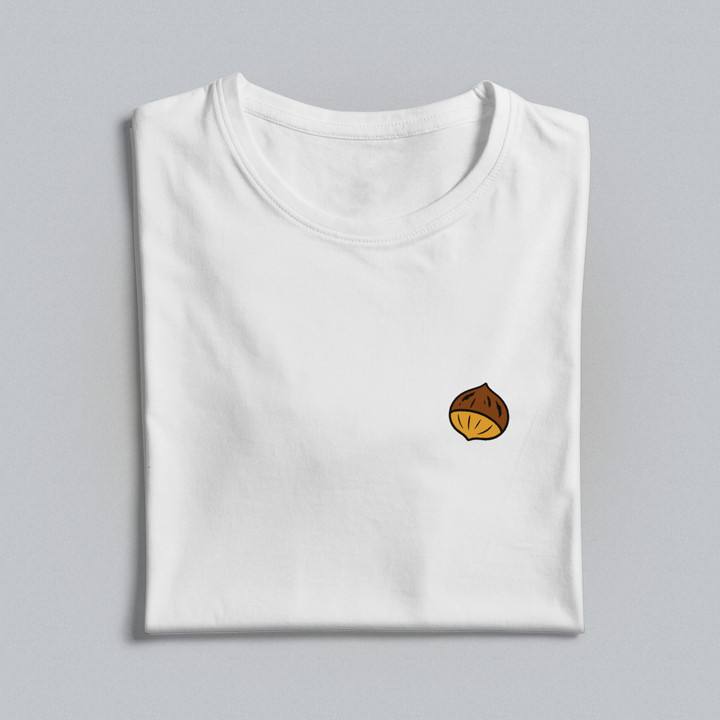 White t-shirt with nut