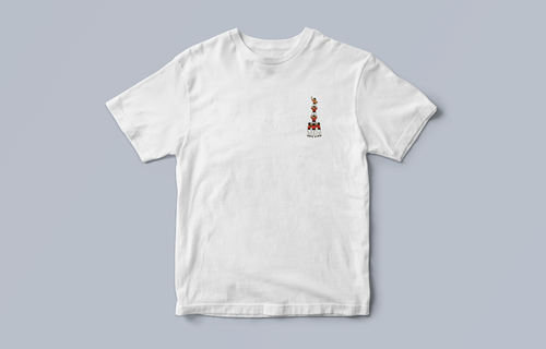 White t-shirt with castell