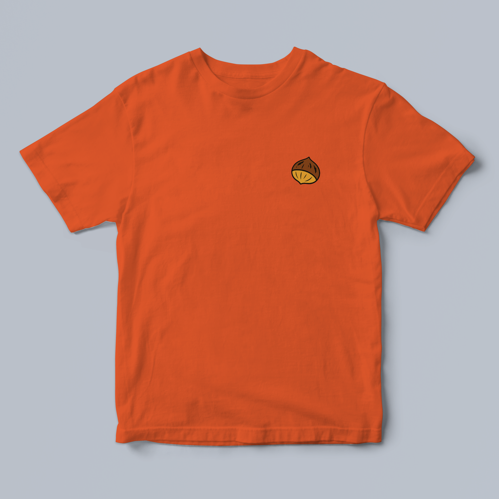 Orange t-shirt with nut