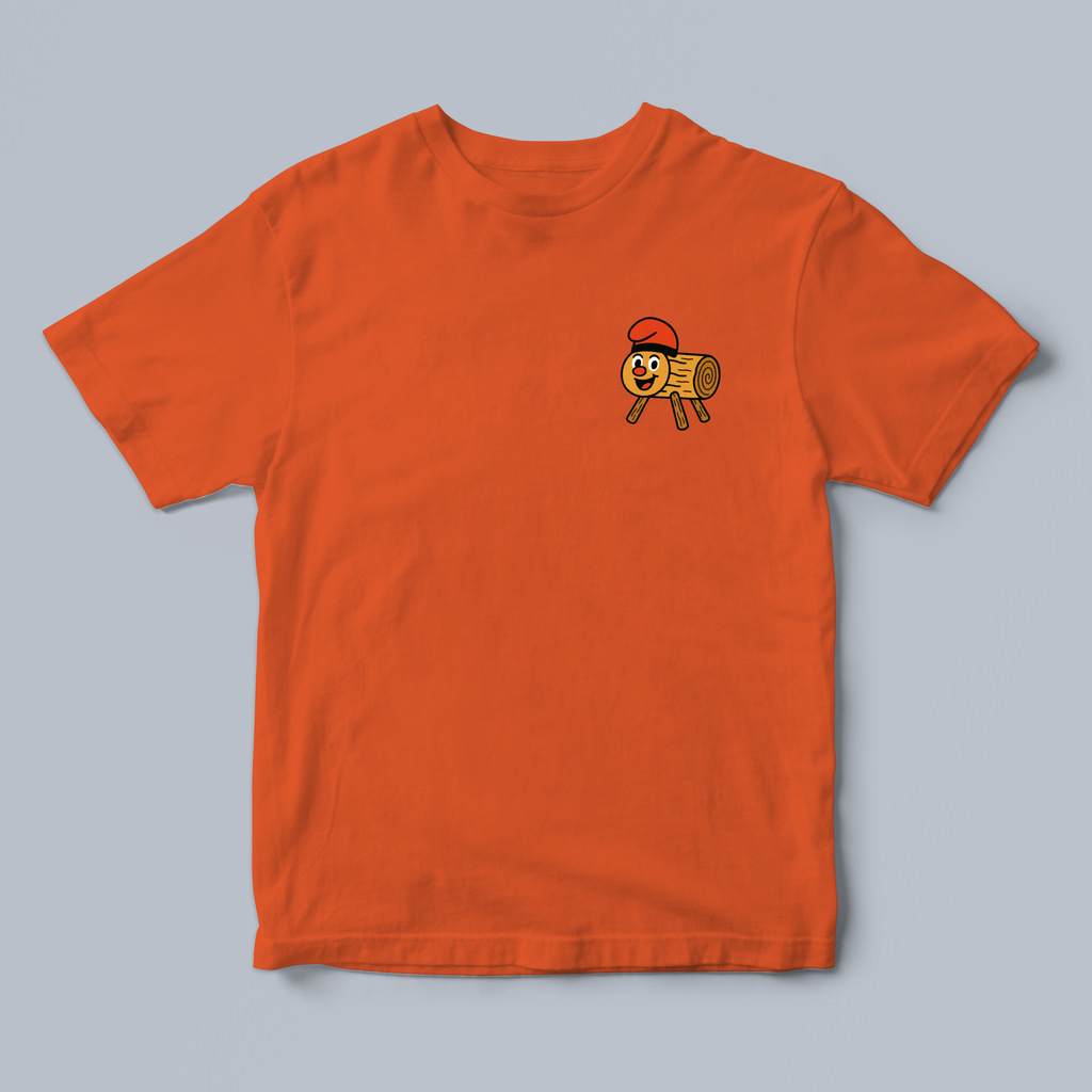 Orange t-shirt with the Caga Tio