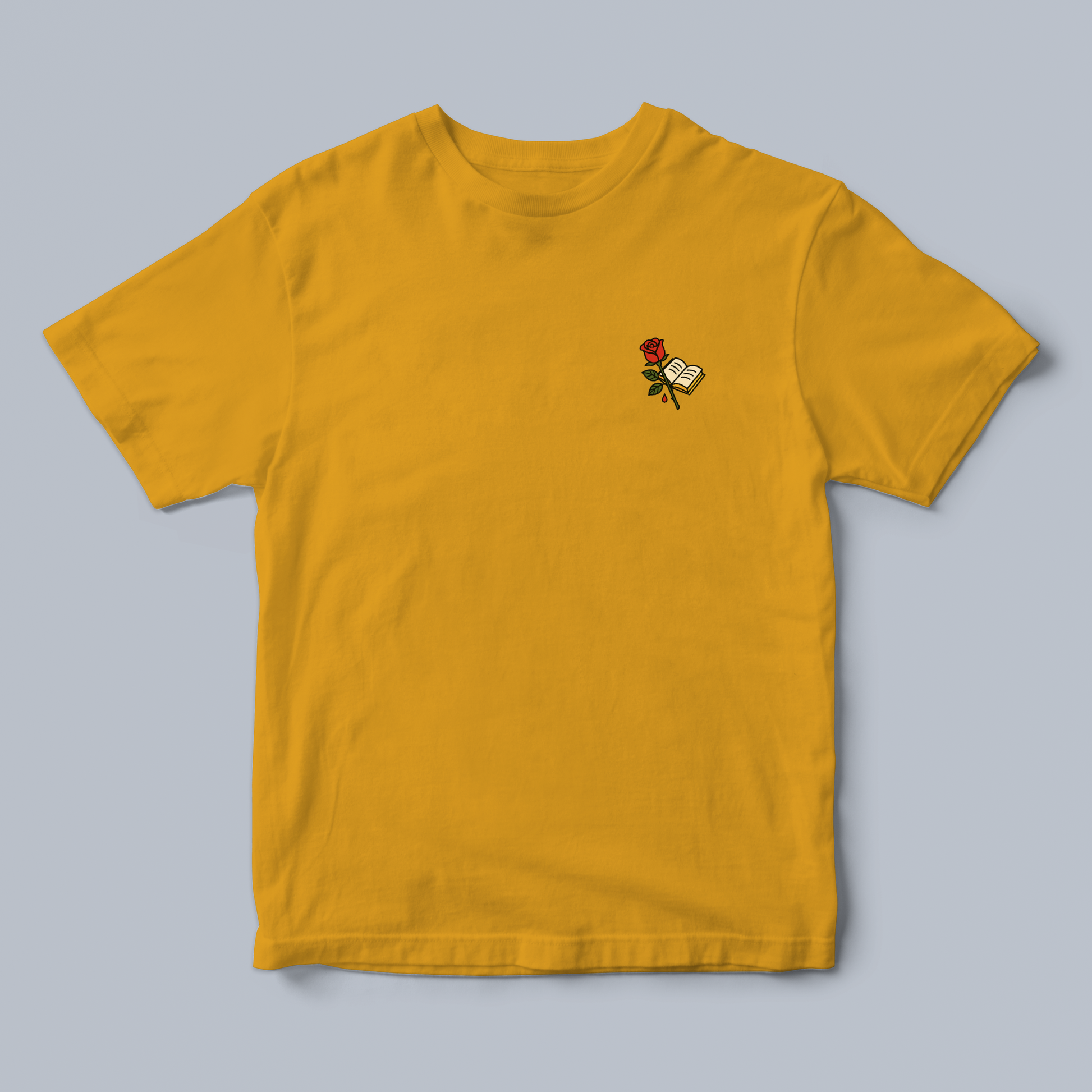 Yellow 2 t-shirt with the rose