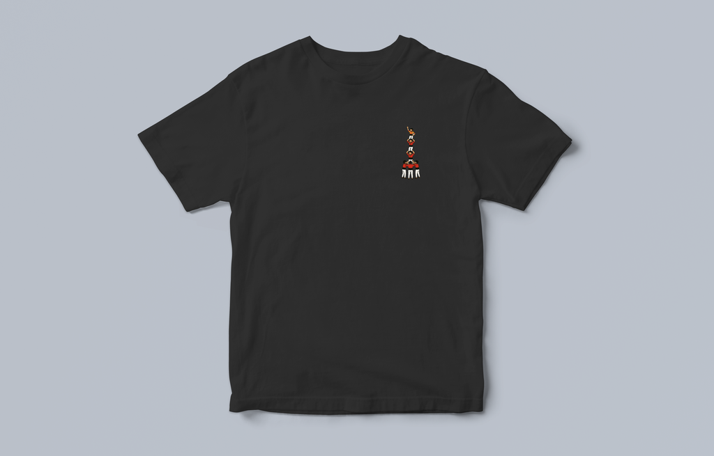 Black t-shirt with castell
