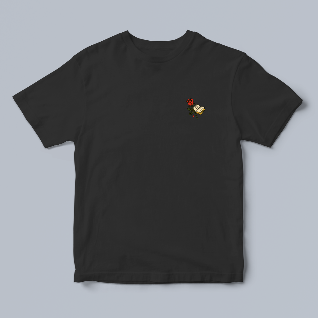 Black 2 t-shirt with the rose
