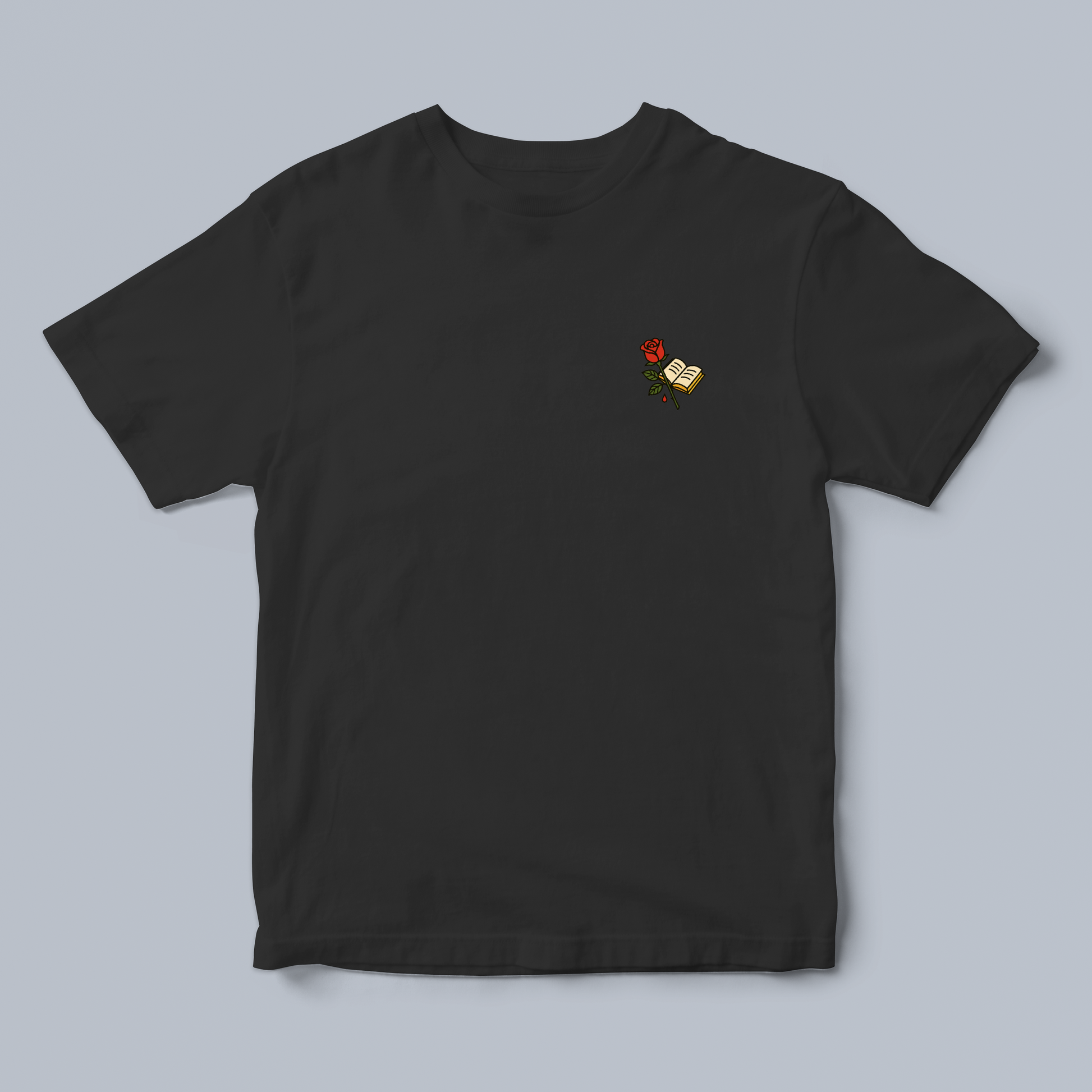 Black 2 t-shirt with the rose