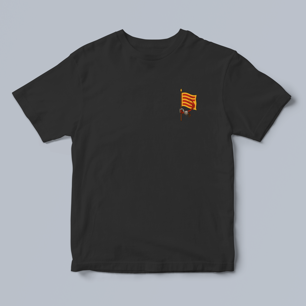 Black t-shirt with the flag