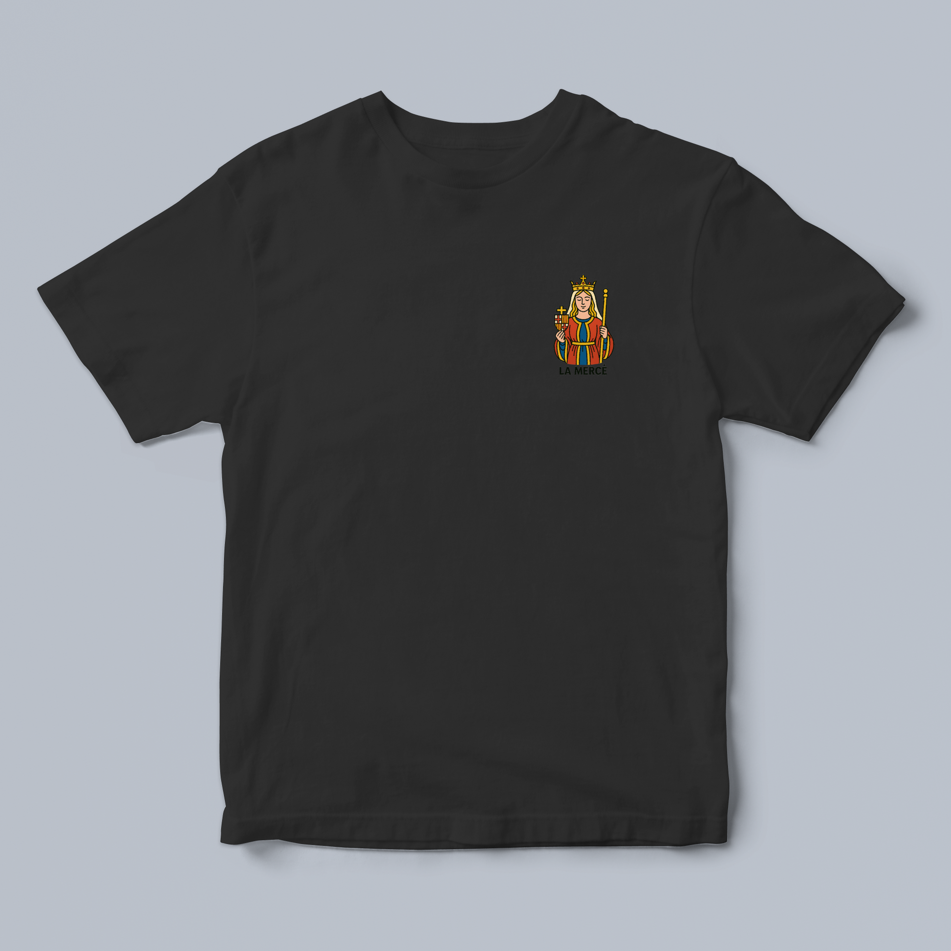 Black t-shirt with La Merce