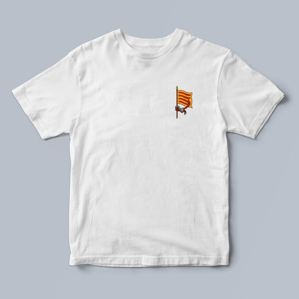 White t-shirt with the flag