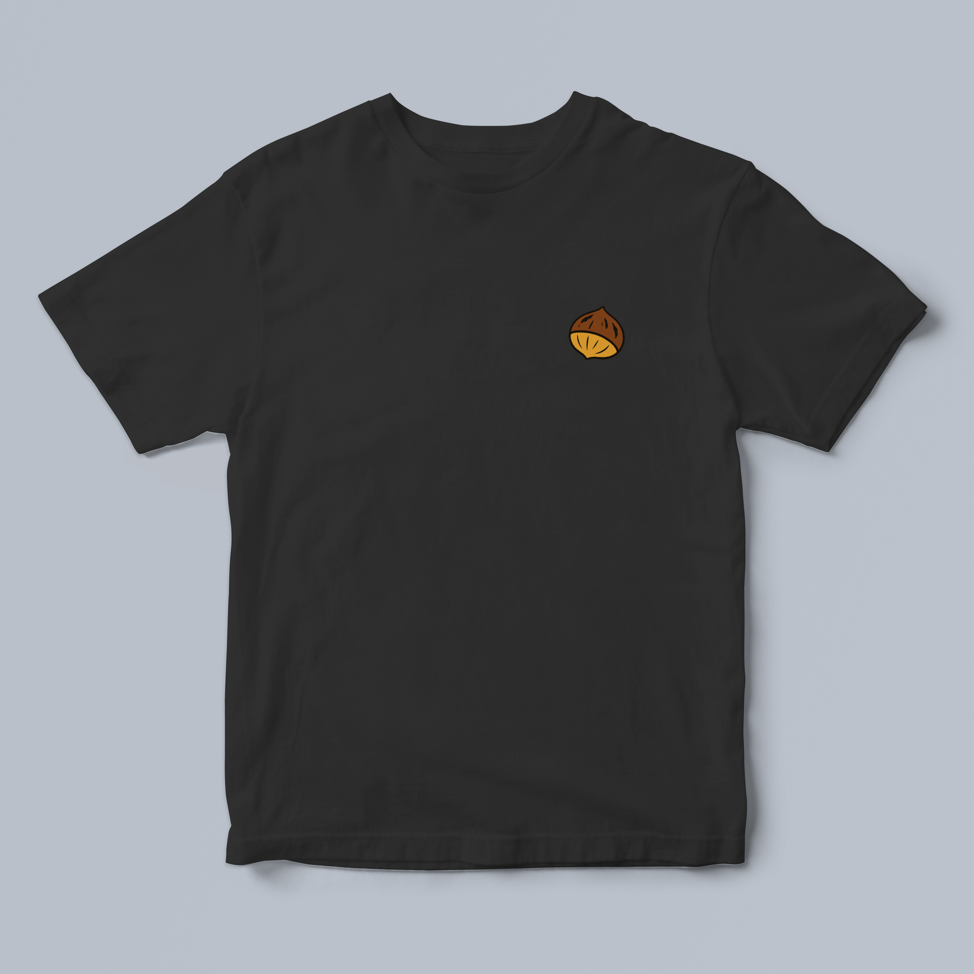 Black t-shirt with nut