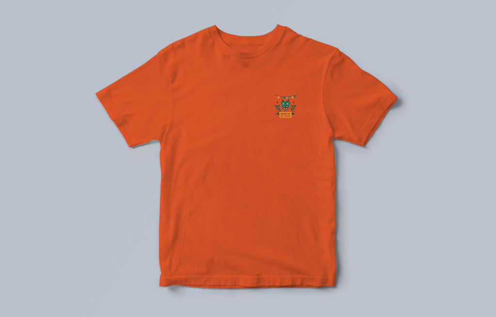 Orange t-shirt with Gracia